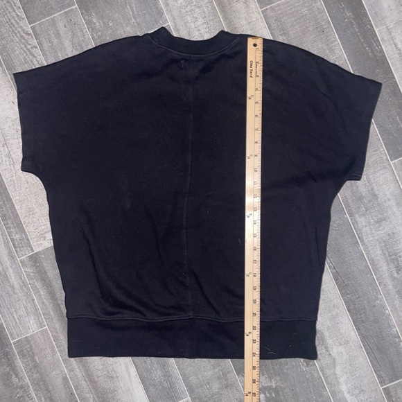 Pact Crew Neck Short Sleeve Sweatshirt Organic Cotton Size Medium Black - Picture 2 of 5